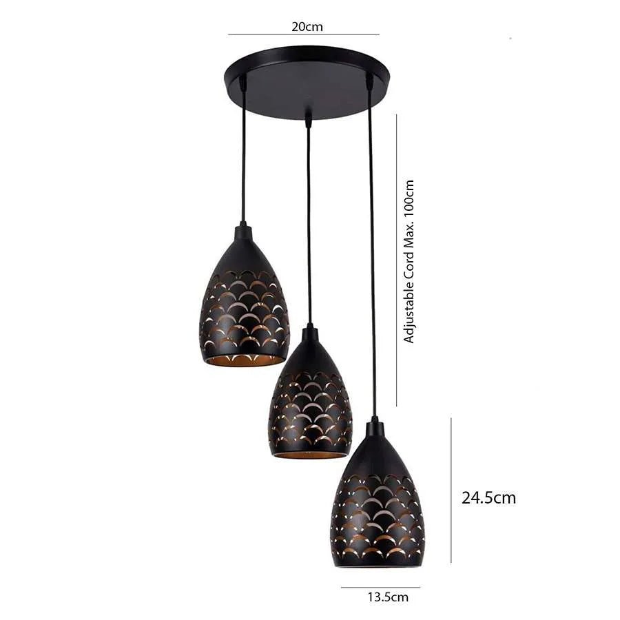 3 - Light Cluster Pendant Hanging Light Fixture, Hanging Light,Contemporary~5108 - GlenGiftsuk