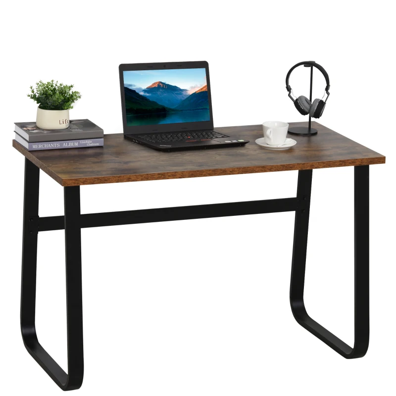 Writing Desk Workstation Center Laptop Table Industrial Design Furniture for Home Office Study Use | HOMCOM