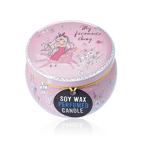 Art Tin Candle - Assorted Design - Friendly Messages - Parma Violet - GlenGiftsuk