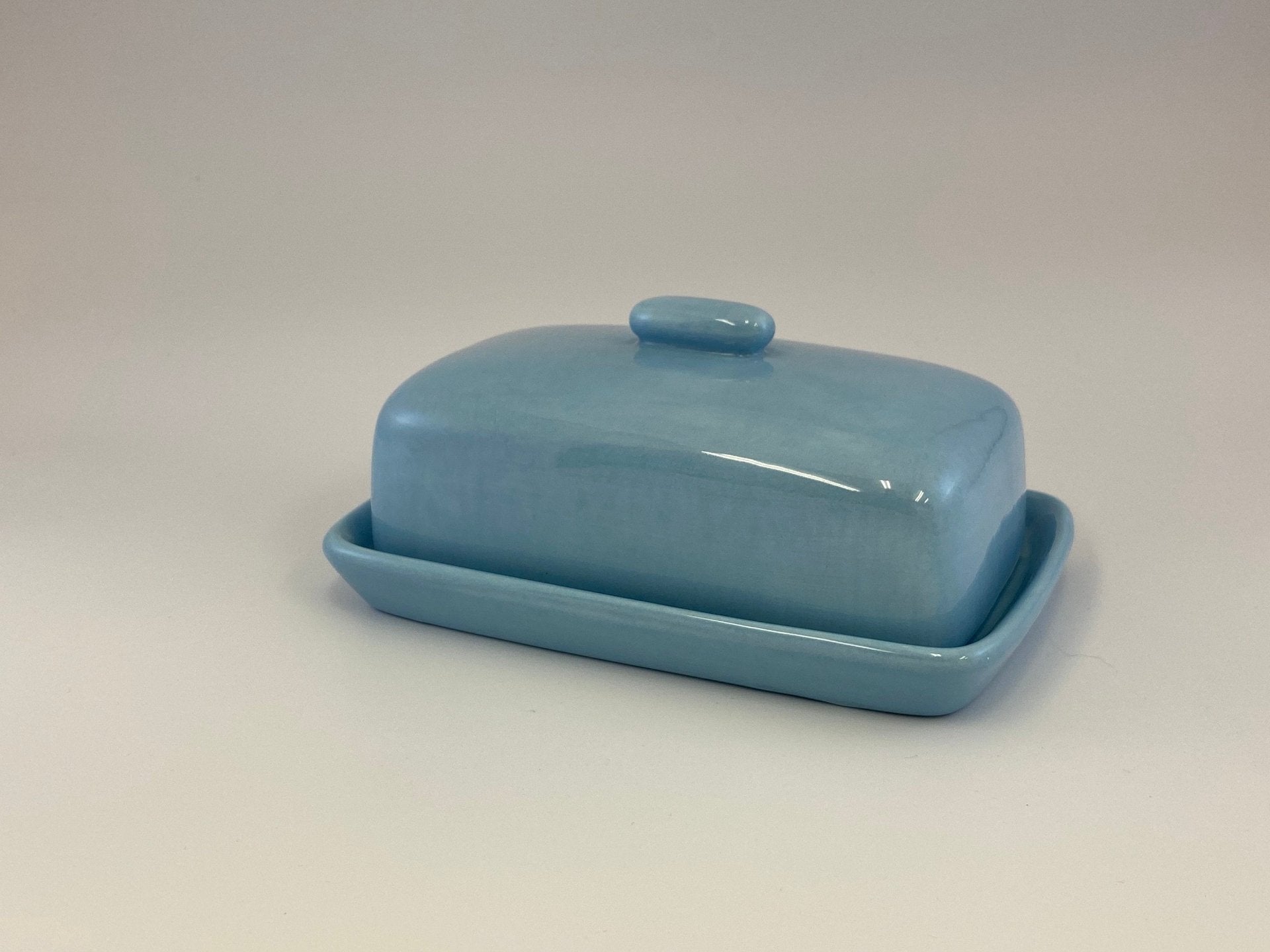 Butter Dish, Sugar Bowl and Cream Jug Set - Powder Blue - GlenGiftsuk