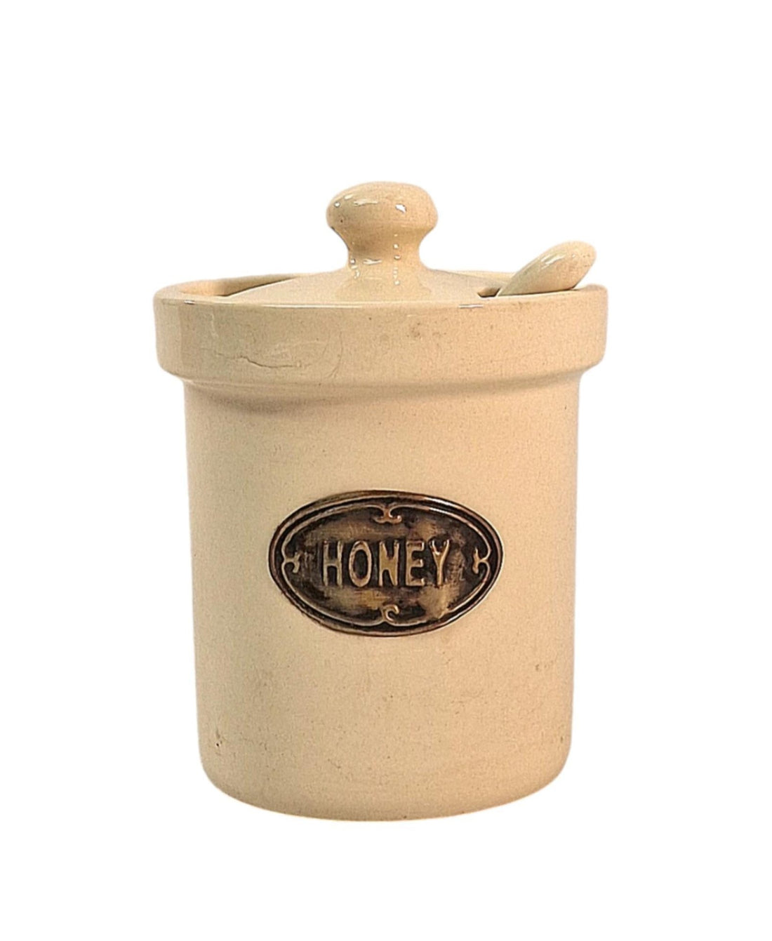 Ceramic Honey Jar with Ceramic Spoon - GlenGiftsuk