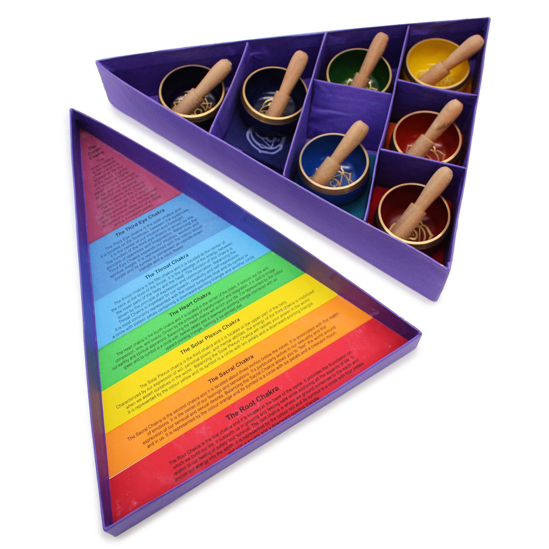 Chakra Pyramid Singing Bowl Gift Set - GlenGiftsuk