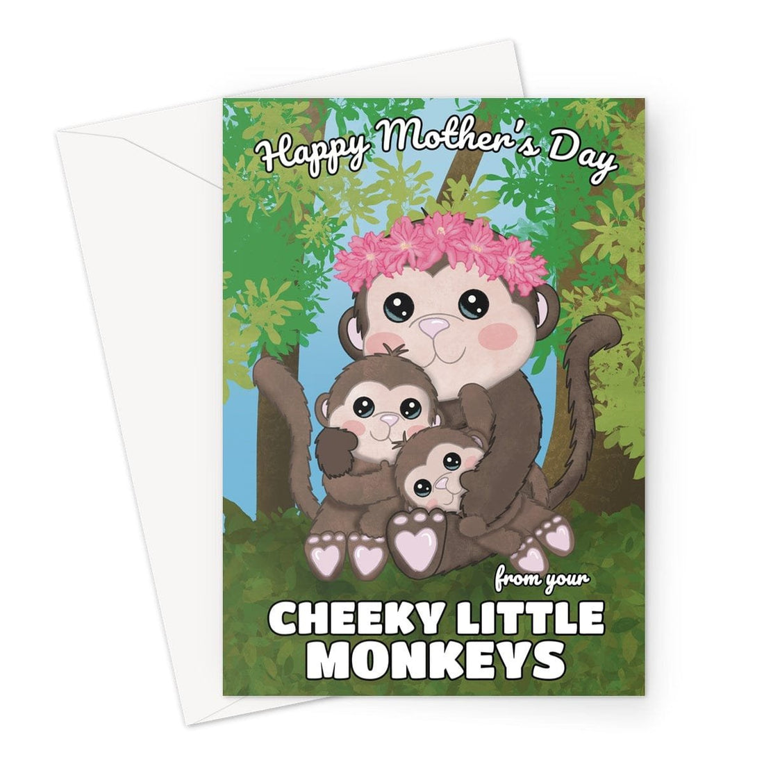 Cheeky Monkeys Mother's Day Card - GlenGiftsuk