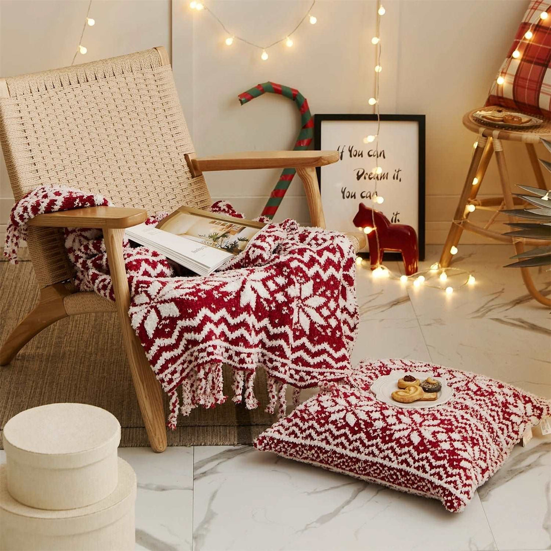 Christmas Chunky Knit Blankets - GlenGiftsuk