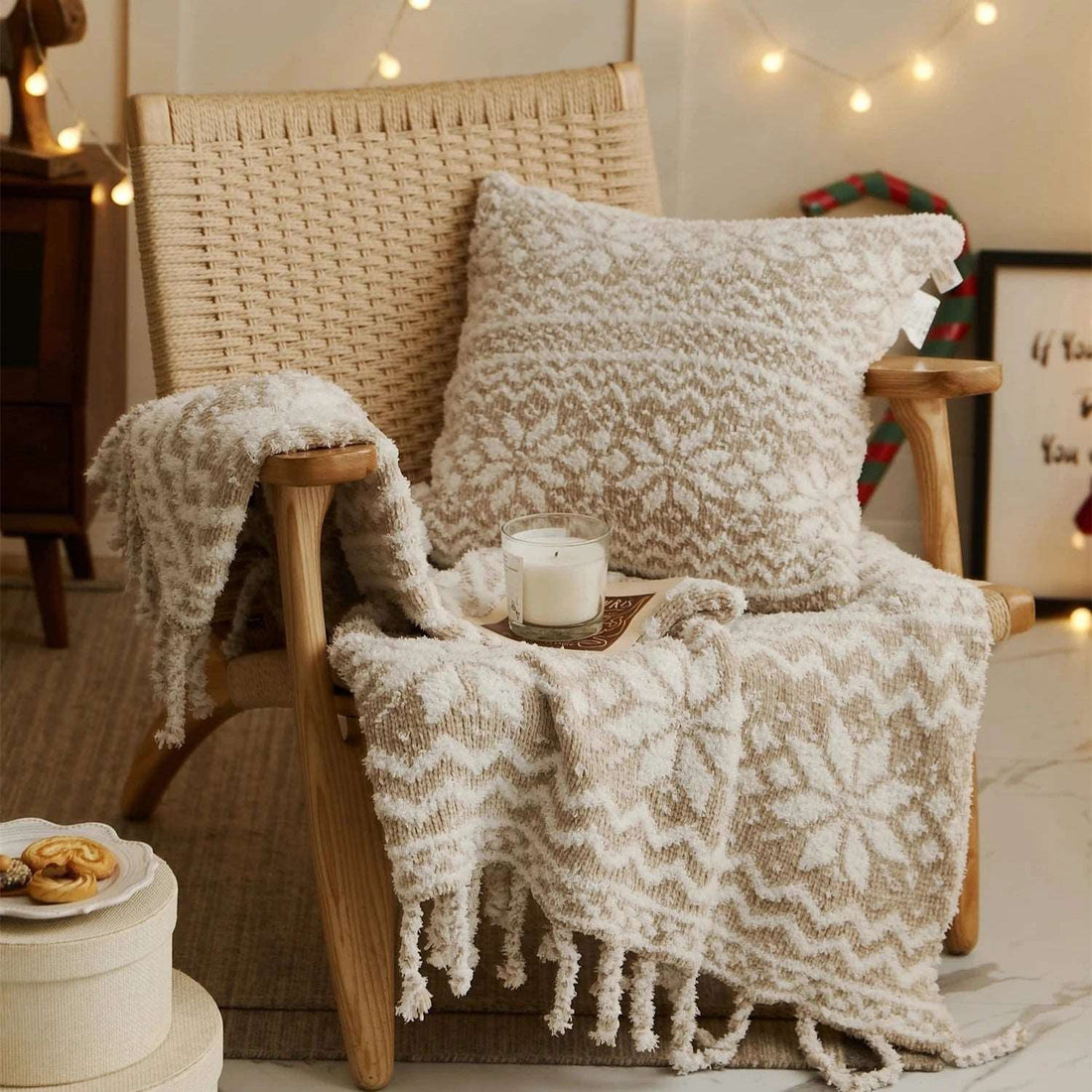 Christmas Chunky Knit Blankets - GlenGiftsuk