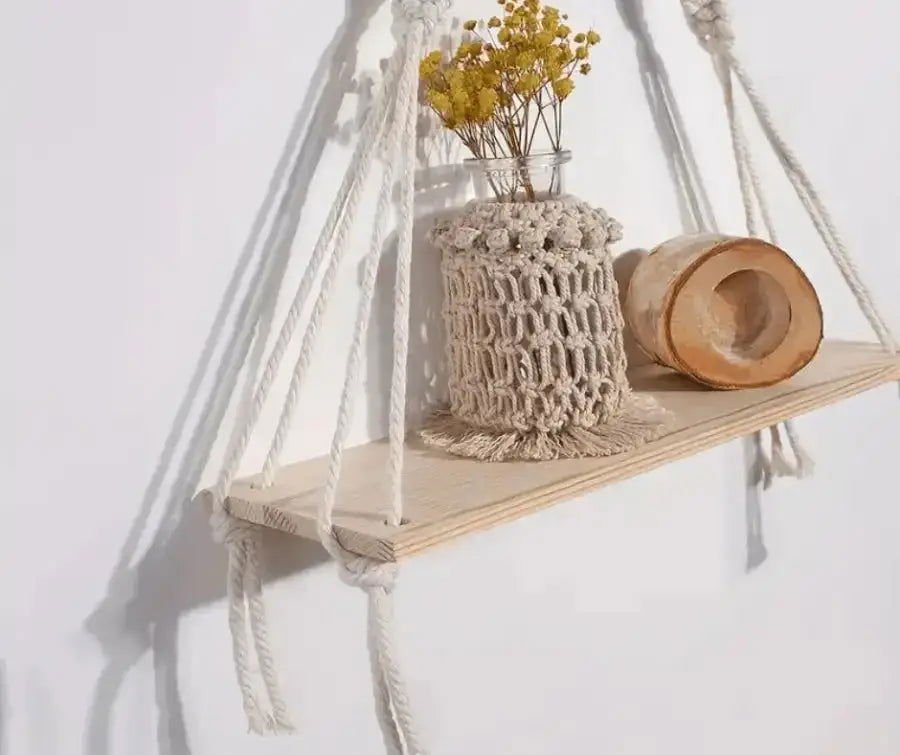 Cotton Rope Wall Tapestry Plant Holder - GlenGiftsuk