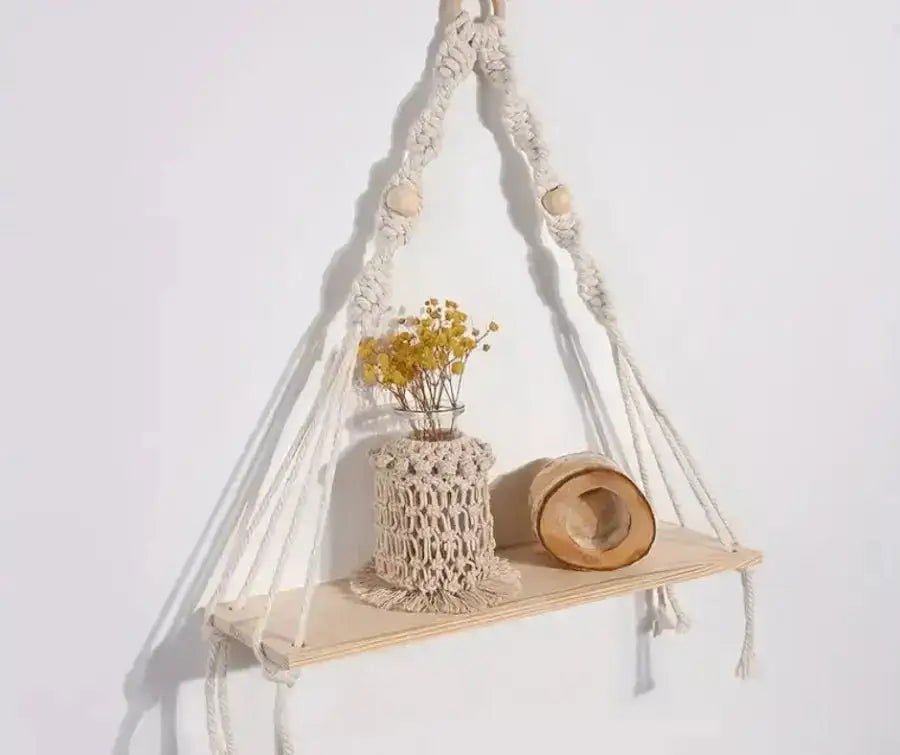 Cotton Rope Wall Tapestry Plant Holder - GlenGiftsuk