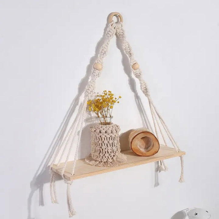 Cotton Rope Wall Tapestry Plant Holder - GlenGiftsuk