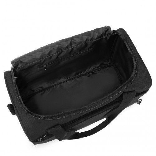 E2016S - Kono Structured Travel Duffle Bag - Black - GlenGiftsuk