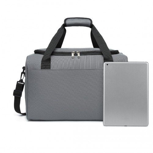 E2016S - Kono Structured Travel Duffle Bag - Grey - GlenGiftsuk