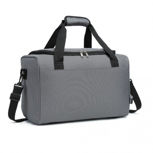 E2016S - Kono Structured Travel Duffle Bag - Grey - GlenGiftsuk