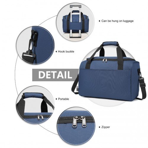 E2016S - Kono Structured Travel Duffle Bag - Navy - GlenGiftsuk