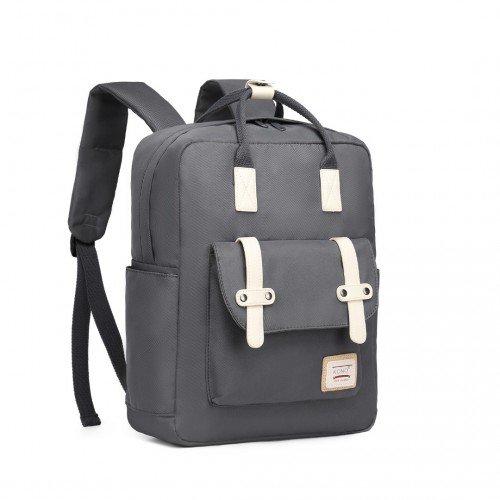 EB2211 - Kono Casual Daypack Lightweight Backpack Travel Bag - Grey - GlenGiftsuk