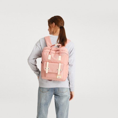 EB2211 - Kono Casual Daypack Lightweight Backpack Travel Bag - Pink - GlenGiftsuk