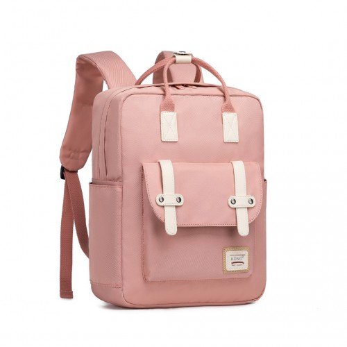 EB2211 - Kono Casual Daypack Lightweight Backpack Travel Bag - Pink - GlenGiftsuk