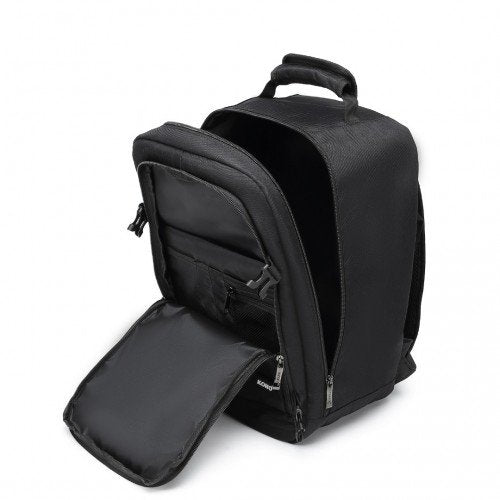 EM2231 - Kono Lightweight Cabin Bag Travel Business Backpack - Black - GlenGiftsuk