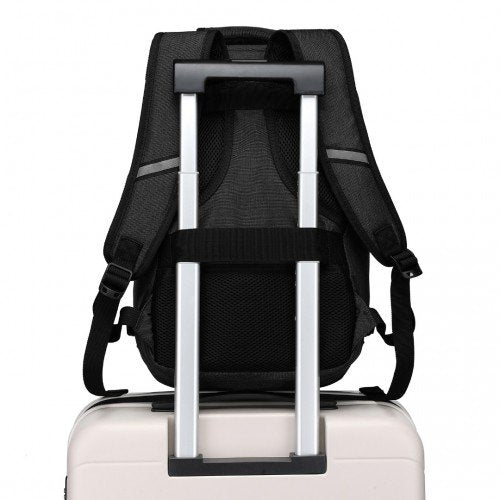 EM2231 - Kono Lightweight Cabin Bag Travel Business Backpack - Black - GlenGiftsuk