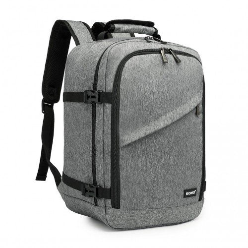 EM2231 - Kono Lightweight Cabin Bag Travel Business Backpack - Grey - GlenGiftsuk