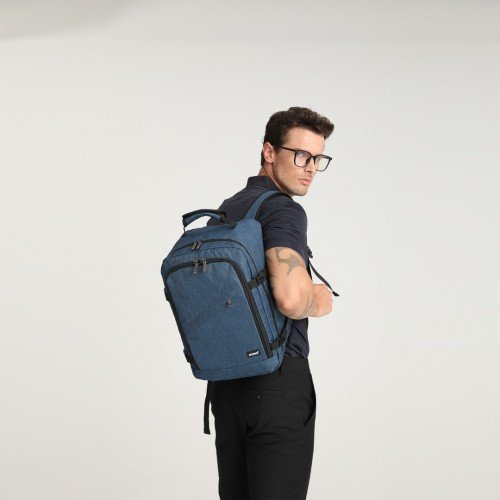 EM2231 - Kono Lightweight Cabin Bag Travel Business Backpack - Navy - GlenGiftsuk