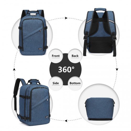 EM2231 - Kono Lightweight Cabin Bag Travel Business Backpack - Navy - GlenGiftsuk