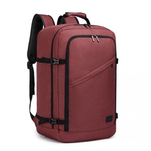 EM2231L - Kono Lightweight Cabin Bag Travel Business Backpack - Burgundy - GlenGiftsuk