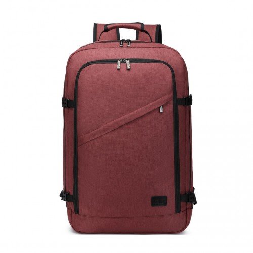 EM2231L - Kono Lightweight Cabin Bag Travel Business Backpack - Burgundy - GlenGiftsuk