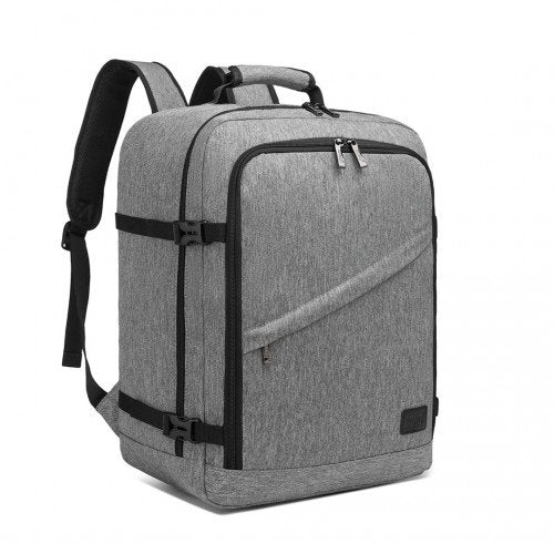 EM2231M - Kono Lightweight Cabin Bag Travel Business Backpack - Grey - GlenGiftsuk