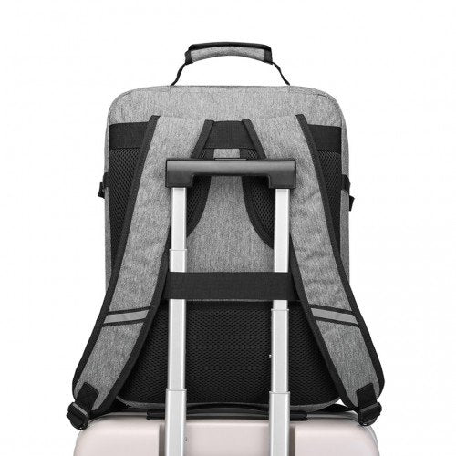 EM2231M - Kono Lightweight Cabin Bag Travel Business Backpack - Grey - GlenGiftsuk