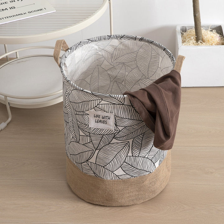 Foldable Leaves Laundry Basket Organizer For Dirty Clothes Storage~5276 - GlenGiftsuk