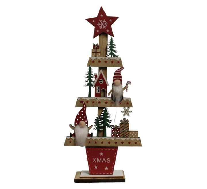 Freestanding Wooden Christmas Tree Ornament - GlenGiftsuk