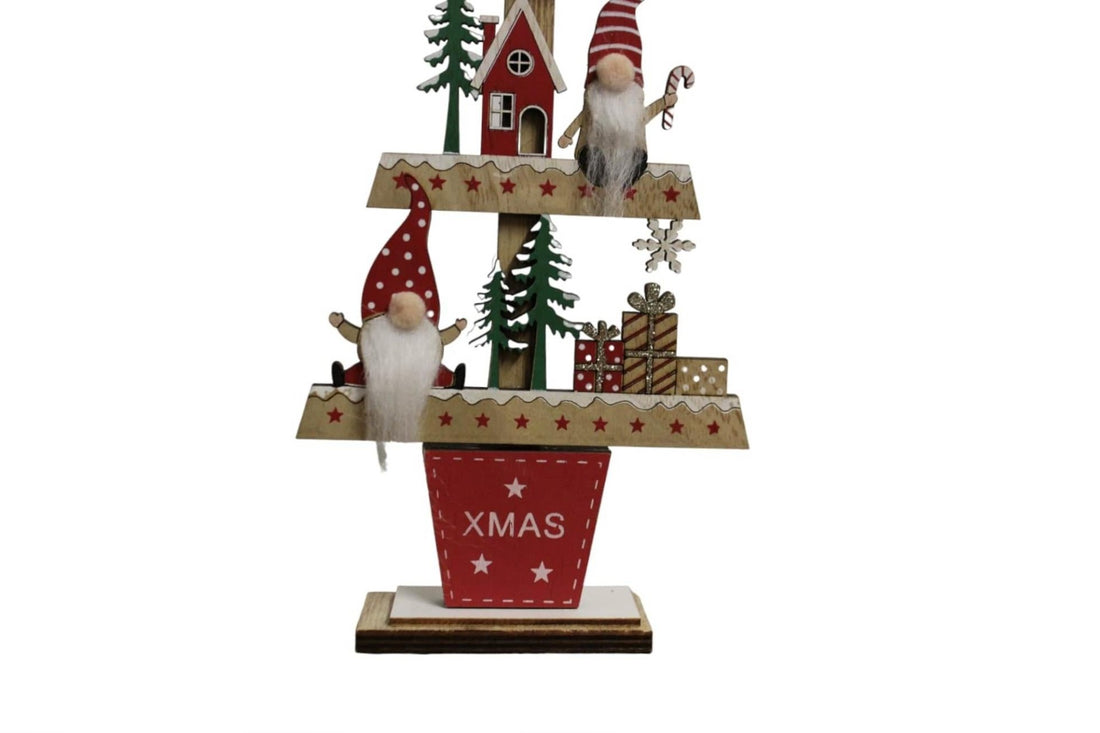 Freestanding Wooden Christmas Tree Ornament - GlenGiftsuk