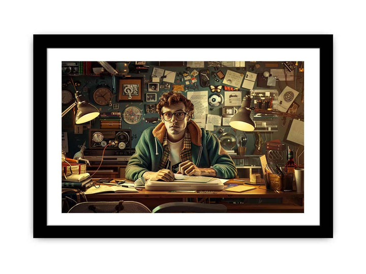 Genius at Work Framed Print - GlenGiftsuk