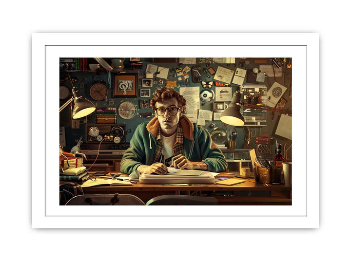 Genius at Work Framed Print - GlenGiftsuk