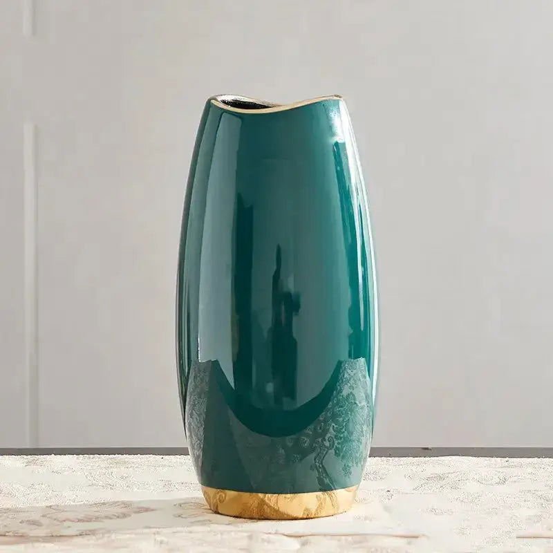 Green Ceramic Vase - GlenGiftsuk