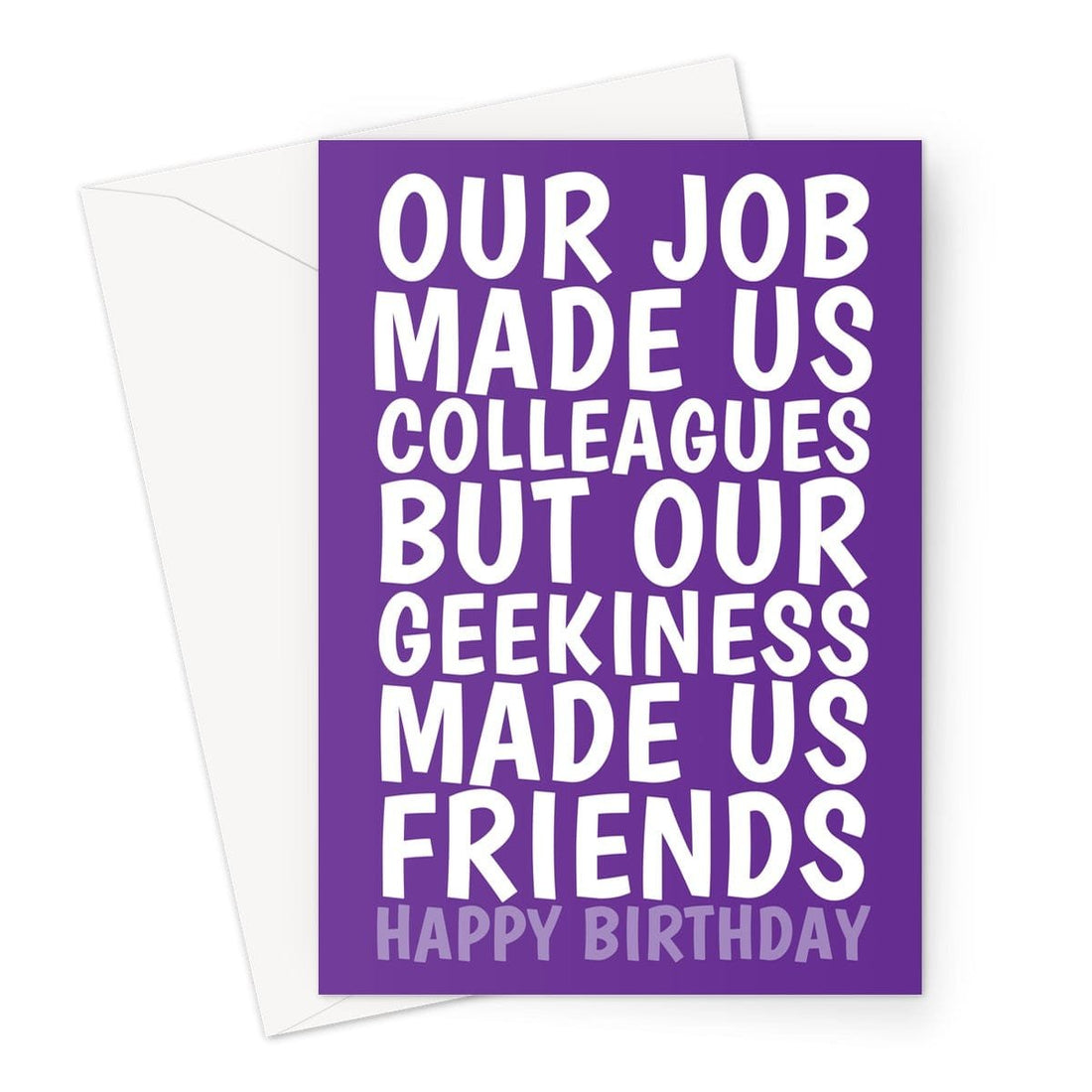 Happy Birthday Card - Geeky Work Colleague - A5 Greeting Card - GlenGiftsuk