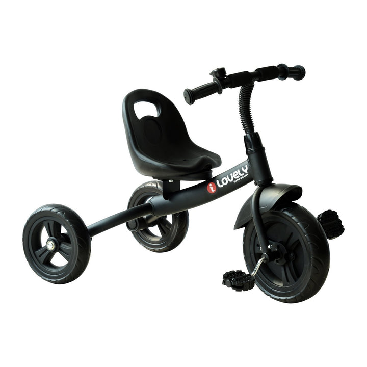 HOMCOM Baby Kids Children Toddler Tricycle Ride on 3 Wheels Bike (Black) - GlenGiftsuk