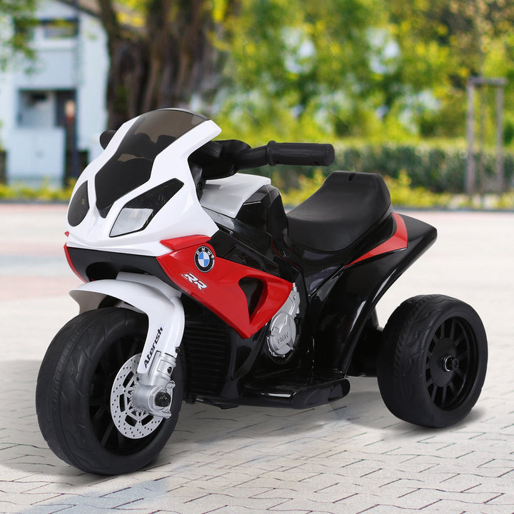 HOMCOM Compatible for Kids 3 Wheel Electric Motorbike Ride on Motorcycle w/ Headlights Music Battery Powered Play Bike 6V Red BMW S1000RR - GlenGiftsuk