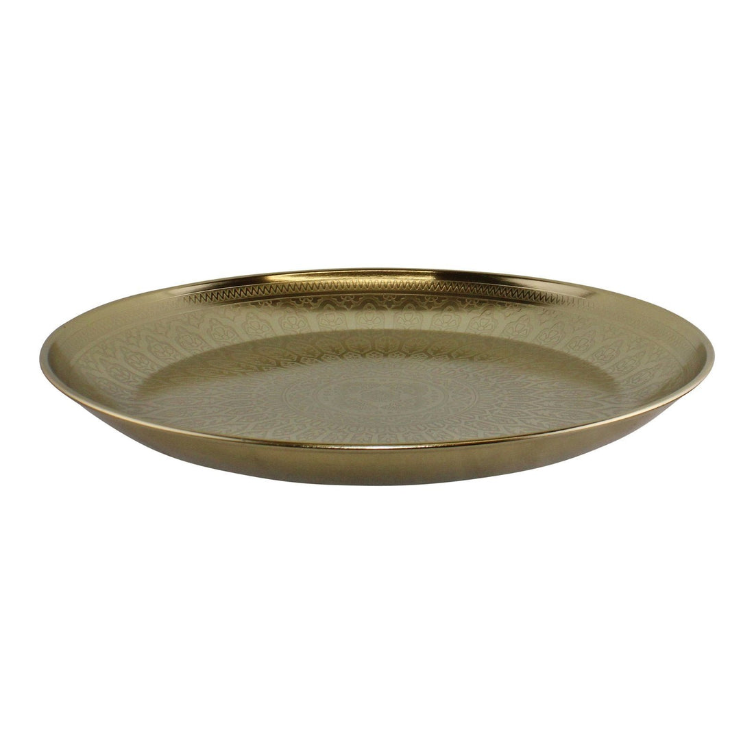 Kasbah Design Decorative Gold Metal Tray - GlenGiftsuk