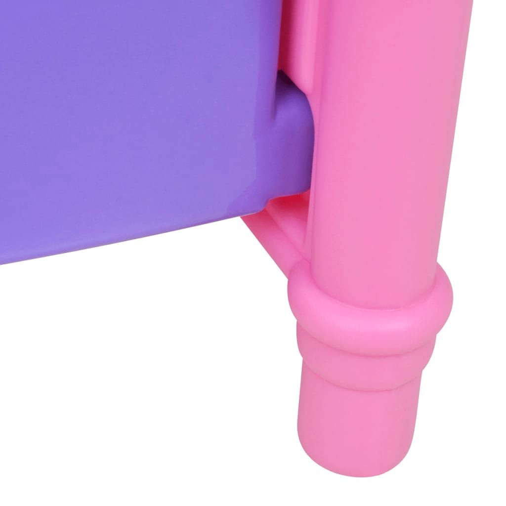 Kids'/Children's Playroom Toy Doll Bed Pink + Purple - GlenGiftsuk