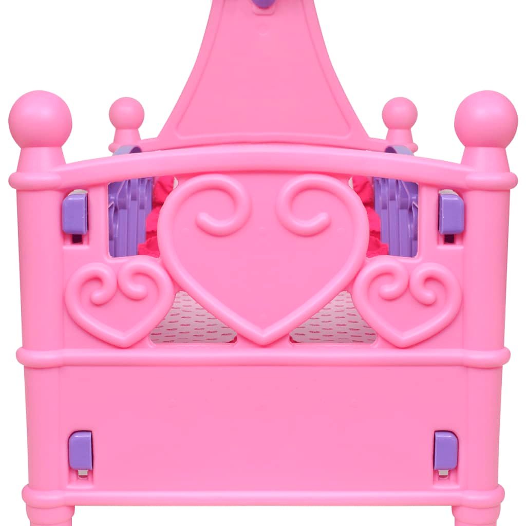 Kids'/Children's Playroom Toy Doll Bed Pink + Purple - GlenGiftsuk