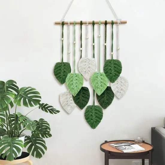 Macrame Leaf Wall Hanging - GlenGiftsuk