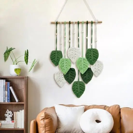 Macrame Leaf Wall Hanging - GlenGiftsuk