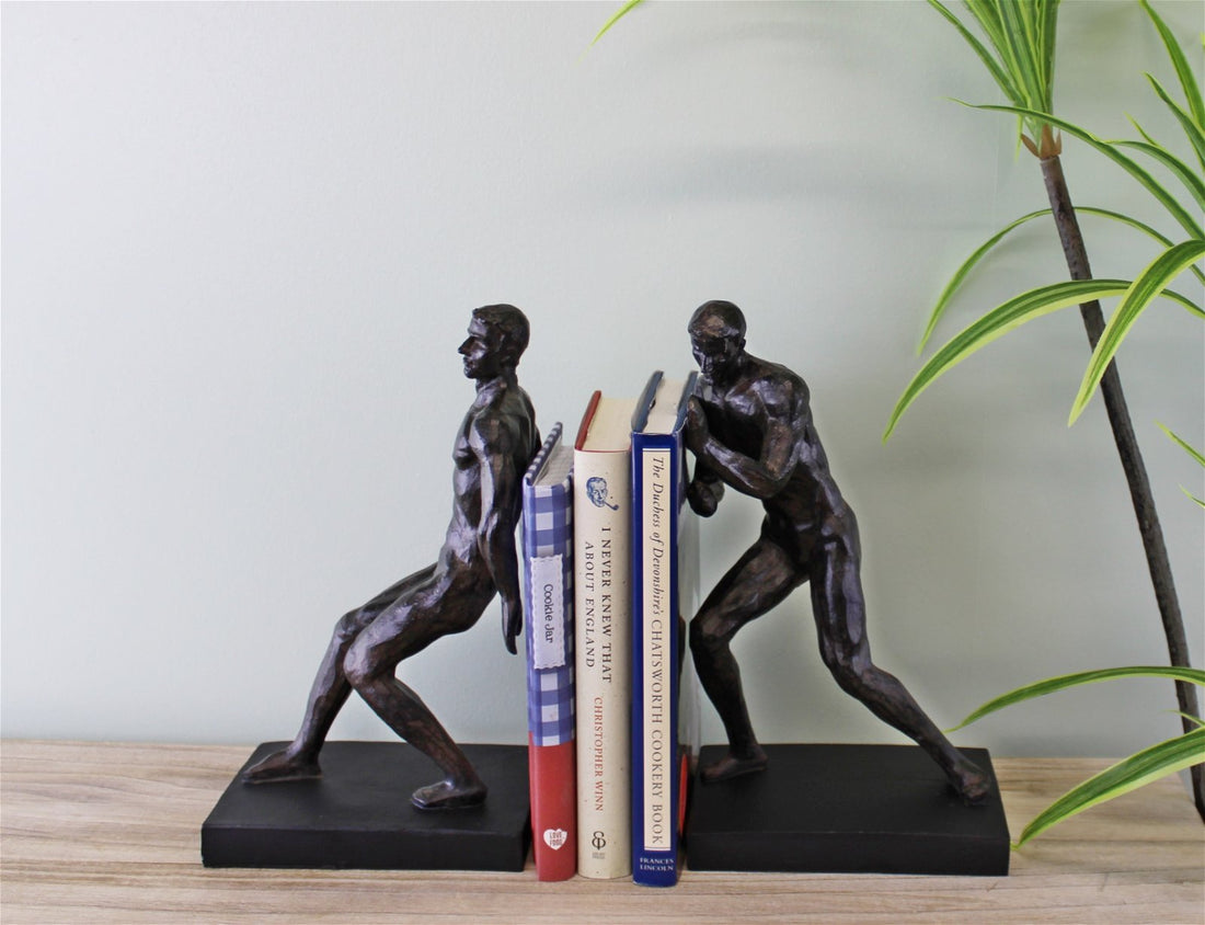 Male Statue Bookends - GlenGiftsuk