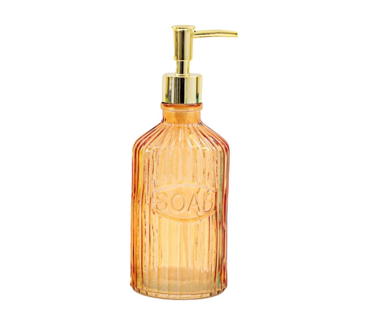 Orange Glass Soap Dispenser - GlenGiftsuk