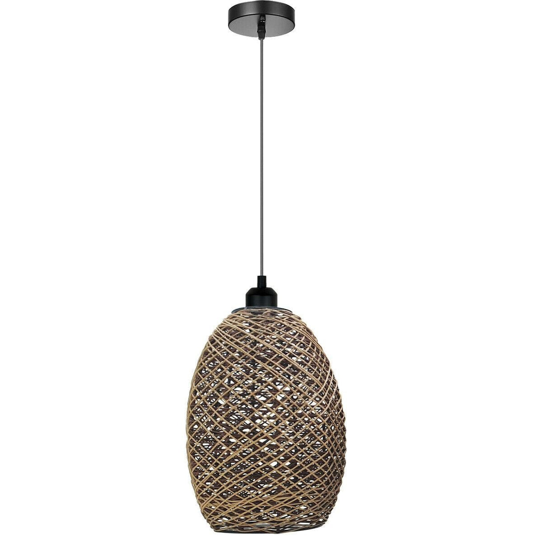 Rattan Wicker Ceiling Pendant Light Shade Hanging Light Antique décor Lampshade~1334 - GlenGiftsuk