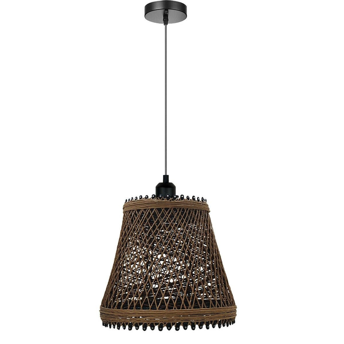 Rattan Wicker Ceiling Pendant Light Shade Hanging Light Antique décor Lampshade~1334 - GlenGiftsuk