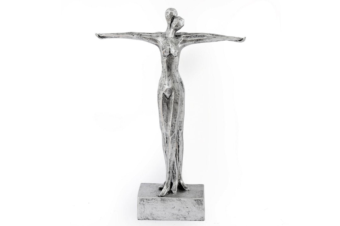 Silver Standing Couple Statue - GlenGiftsuk