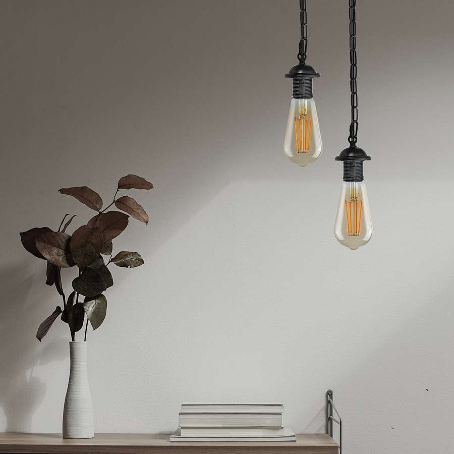 Single ceiling pendant light E27 base hanging chain light~ 5128 - GlenGiftsuk