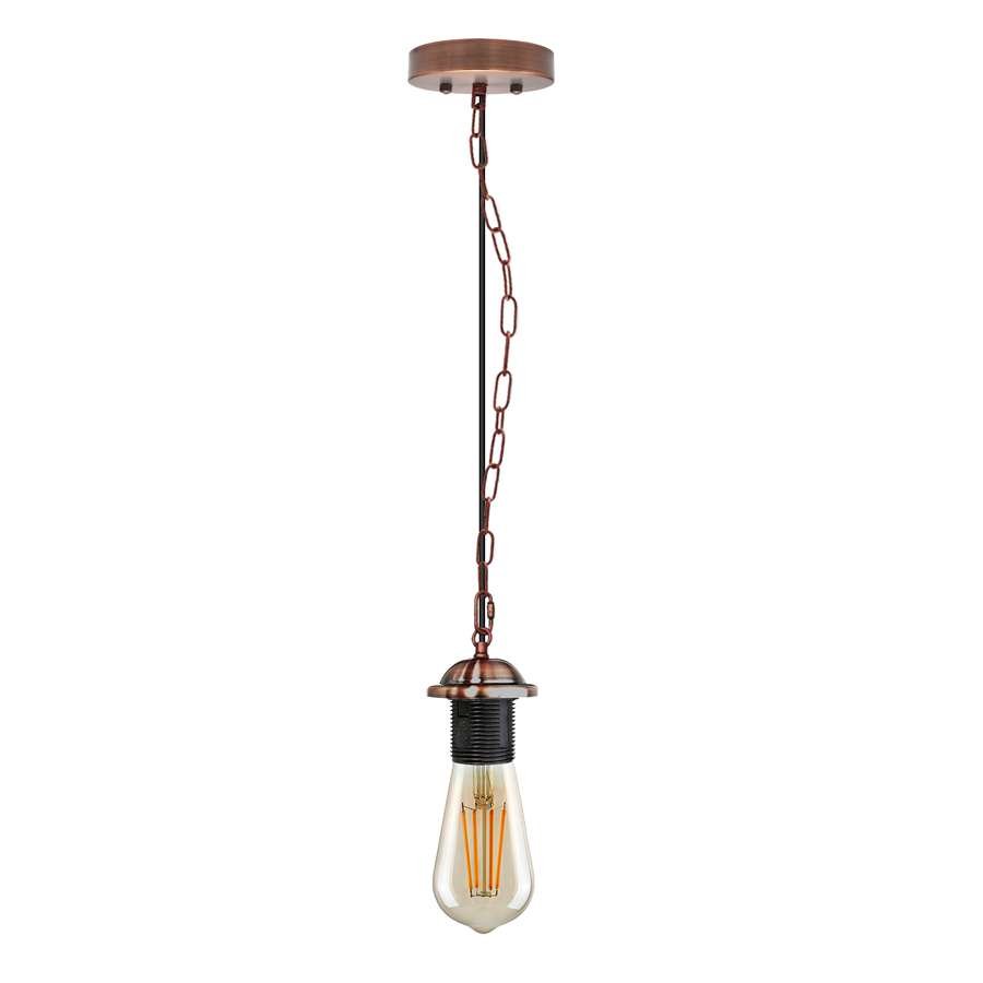 Single ceiling pendant light E27 base hanging chain light~ 5128 - GlenGiftsuk