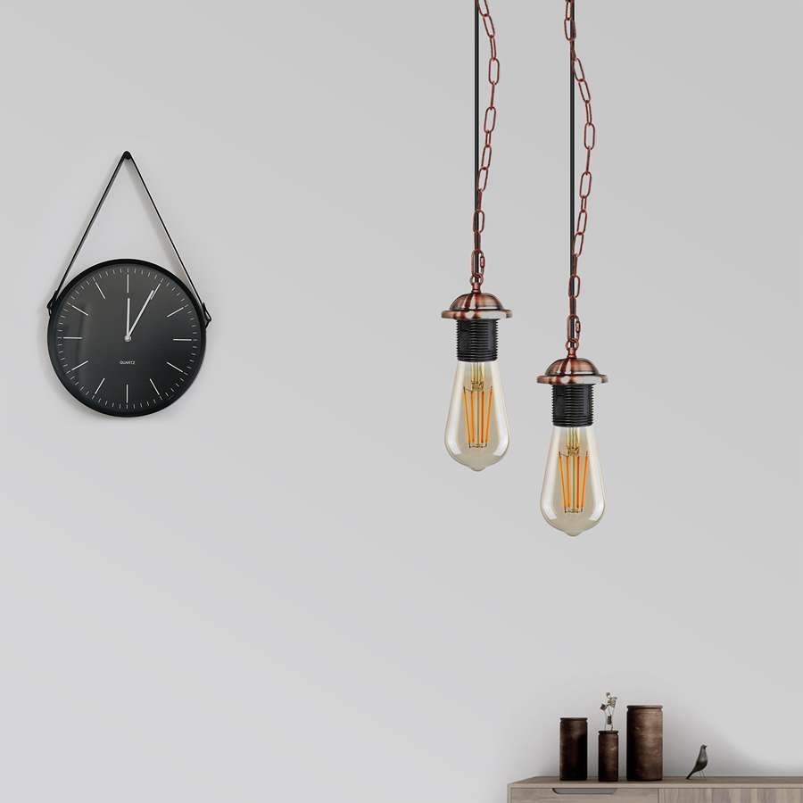 Single ceiling pendant light E27 base hanging chain light~ 5128 - GlenGiftsuk